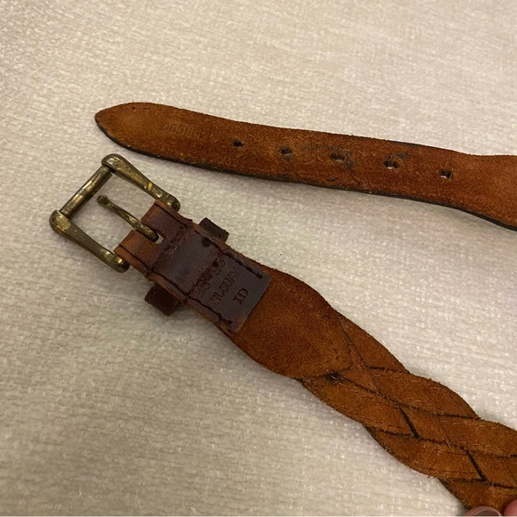 Braided Leather Belt - Brown - Picture 3 of 3
